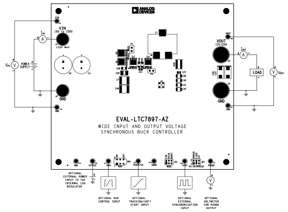 Schaltungsanordnung - Analog Devices Inc. EVAL-LTC7897-AZ Evaluierungsboard
